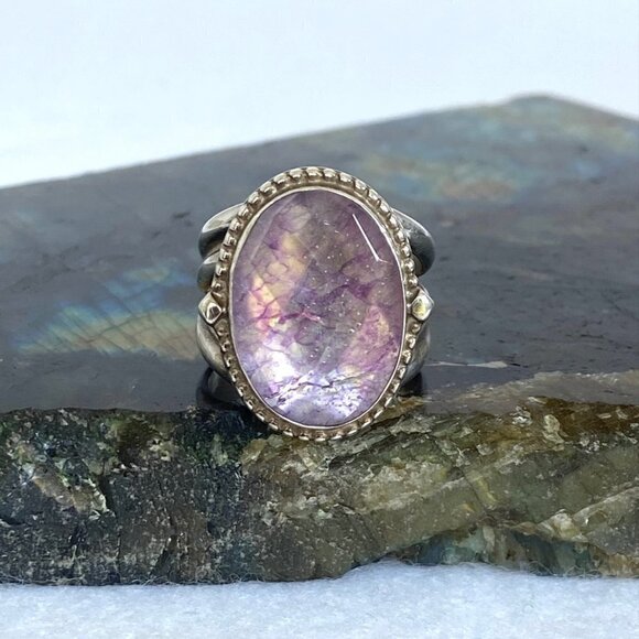 Sterling Silver 925 Jay King DTR Oval Faceted Dyed Quartz Triple Band Ring 6.5 - Picture 6 of 16